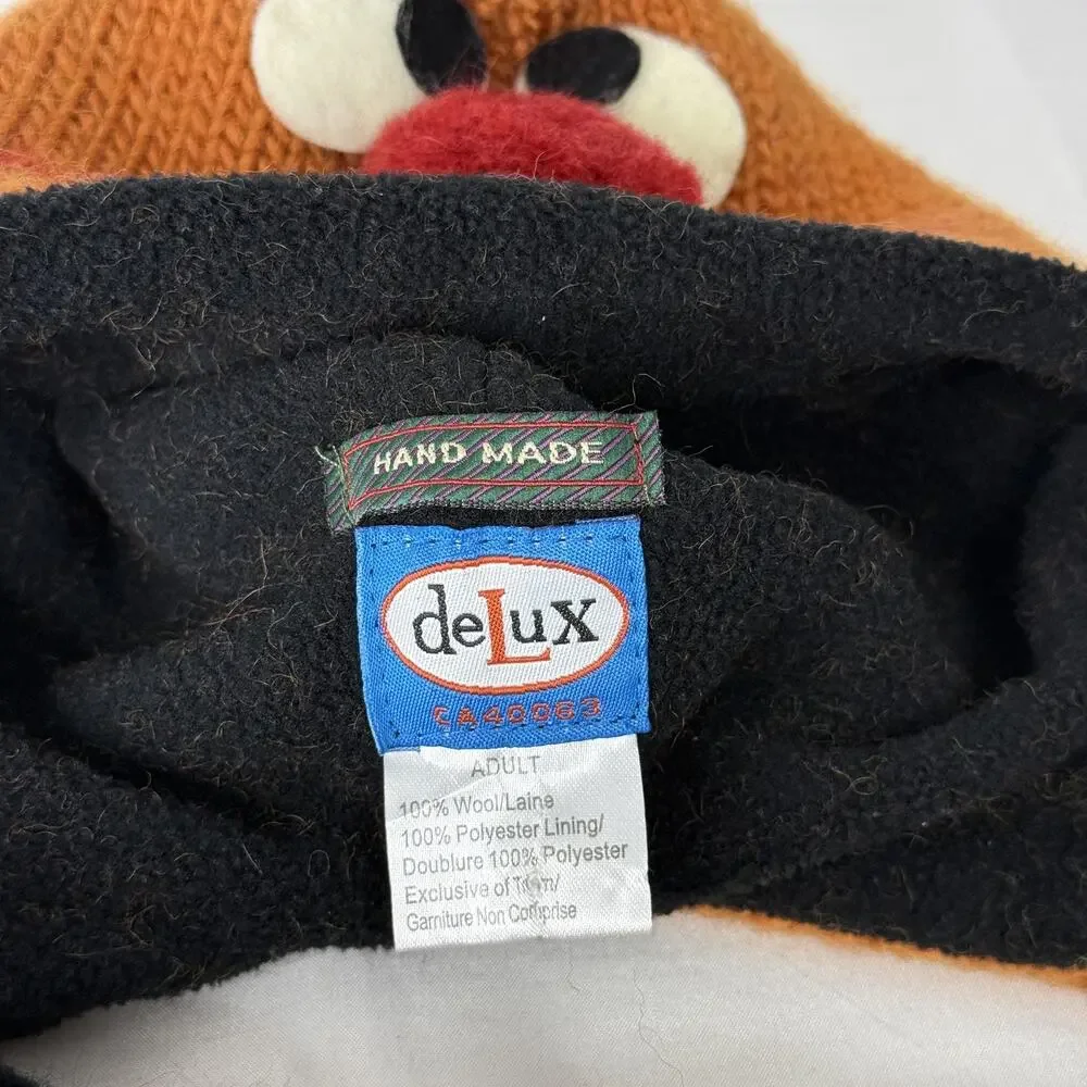 Delux Hat Knitwits Ernie Adult Knit Beanie Wool Sesame Street Winter Ear Flap